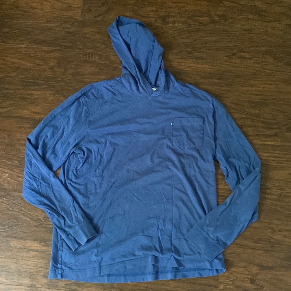 Johnnie-O lightweight Cotton Hoody Blue Large
